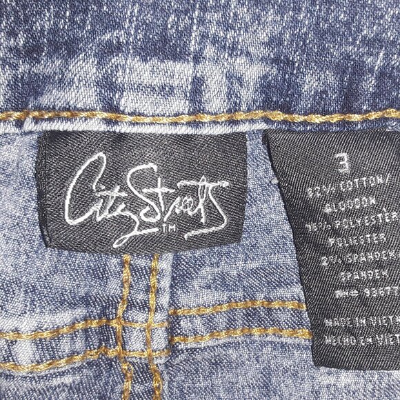 City Streets Dark Blue Ladies Size 3 Jeggings - Picture 5 of 7